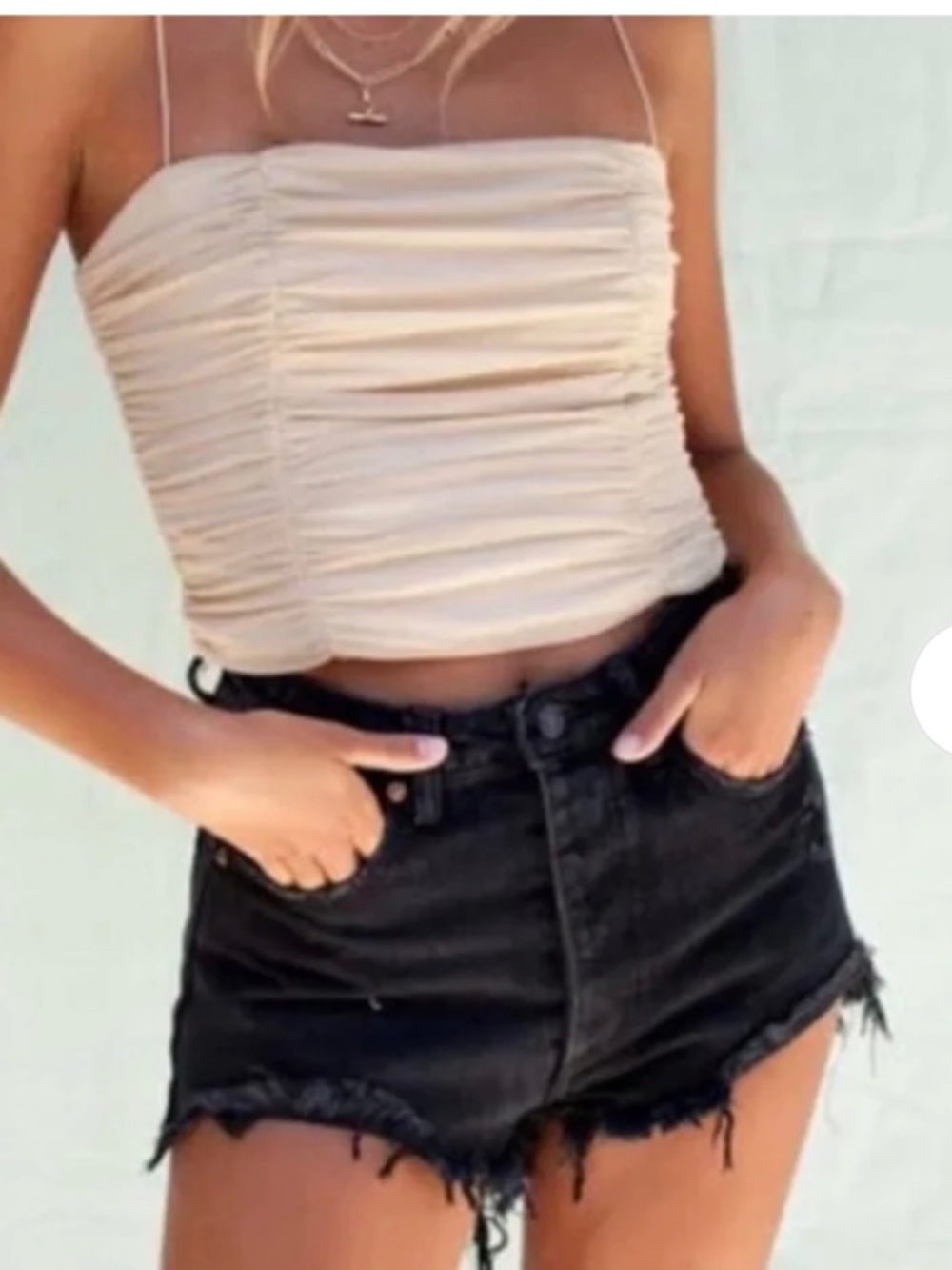 Signature Eight 8 Women’s High Waist Black Denim Shorts Small